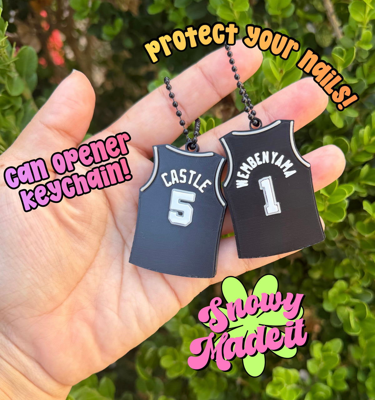 drink can opener keychains, sports, basketball jersey